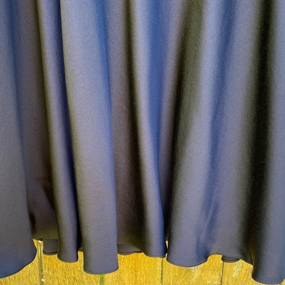 Badgley Mischka 100% Silk Midnight Blue Halter Dress Sz 6 - Picture 5 of 13